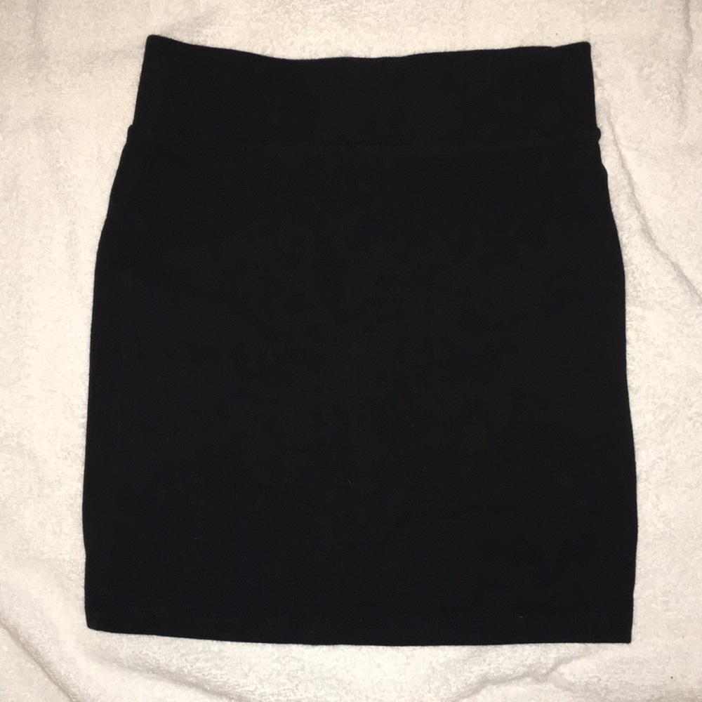 Simple black mini skirt